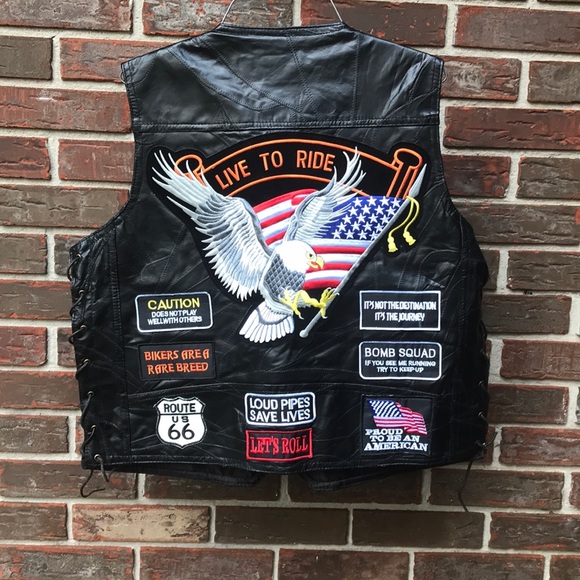 Diamond Plate Other - Leather Biker vest NWT